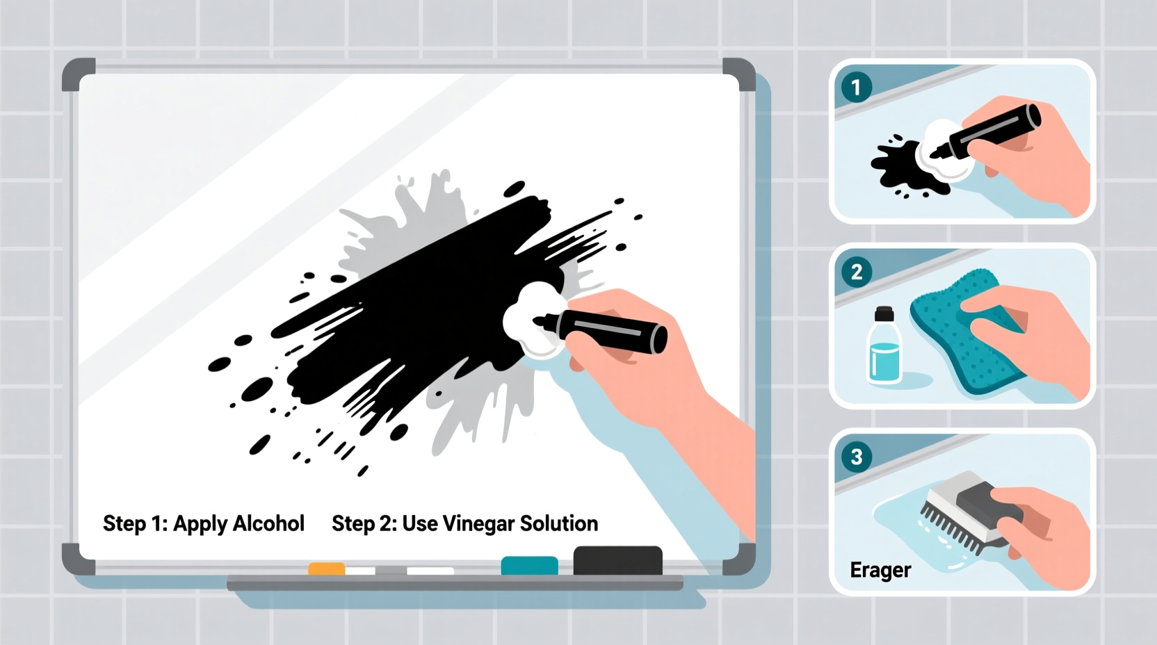 how to remove permanent marker stains from whiteboards without damage