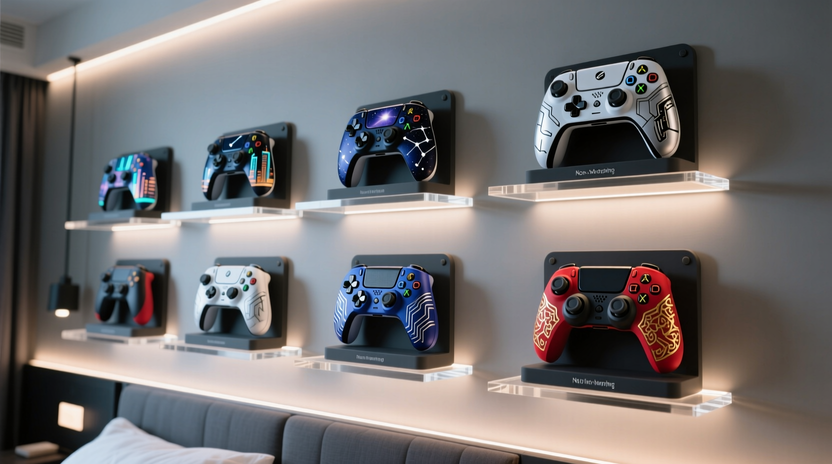 closet organization tips for controller skins grips