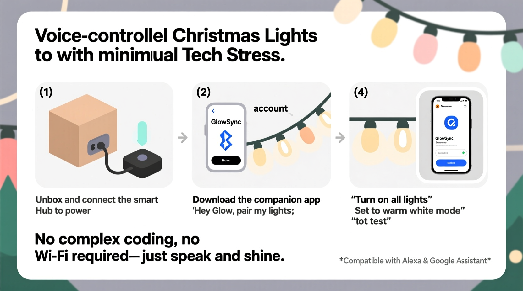 voice controlled christmas lights how to set them up with minimal tech stress
