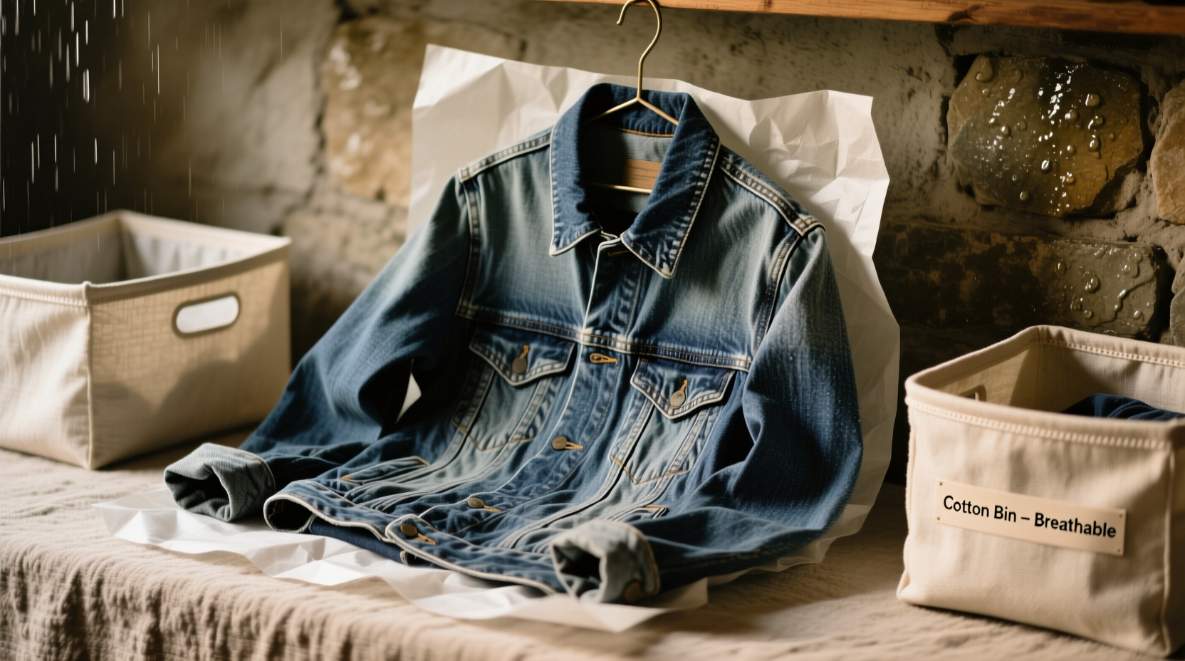 folded jeans vs hanging jeans denim care in humidity