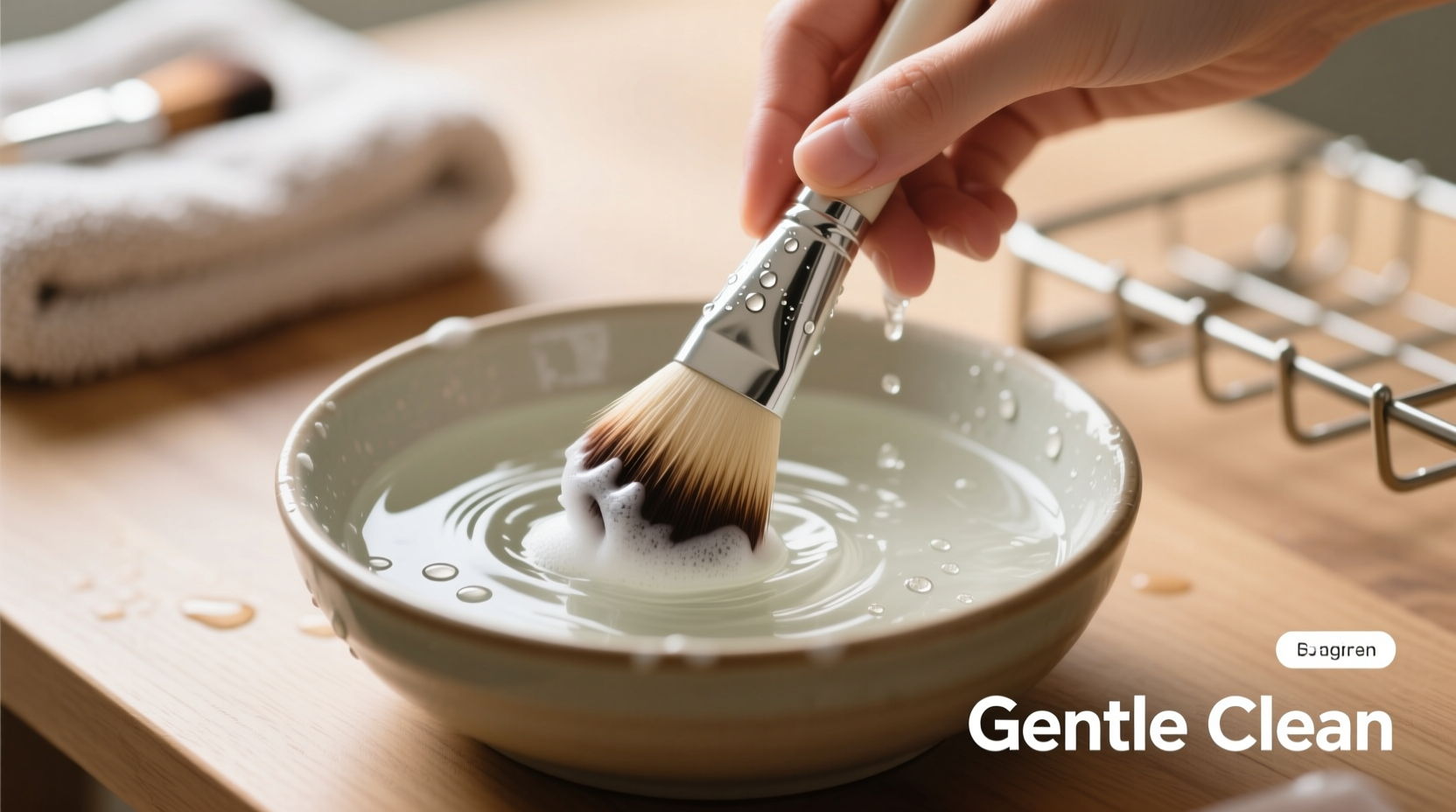 how to clean makeup brushes without drying out the bristles