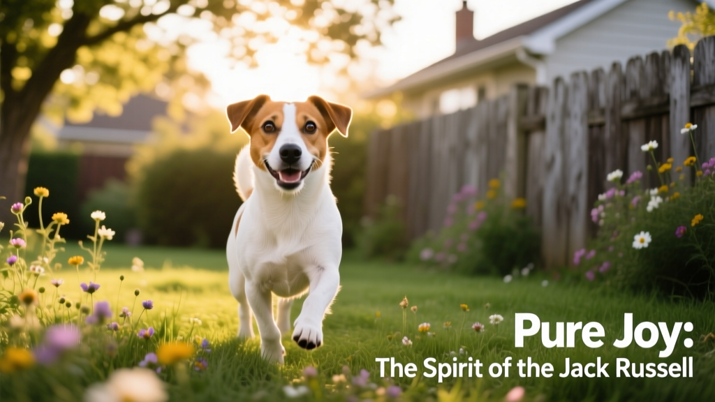 Happy Jack russell terrier outdoor medium shot portrait