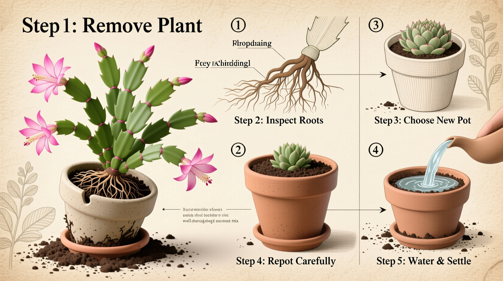 How To Repot A Christmas Cactus