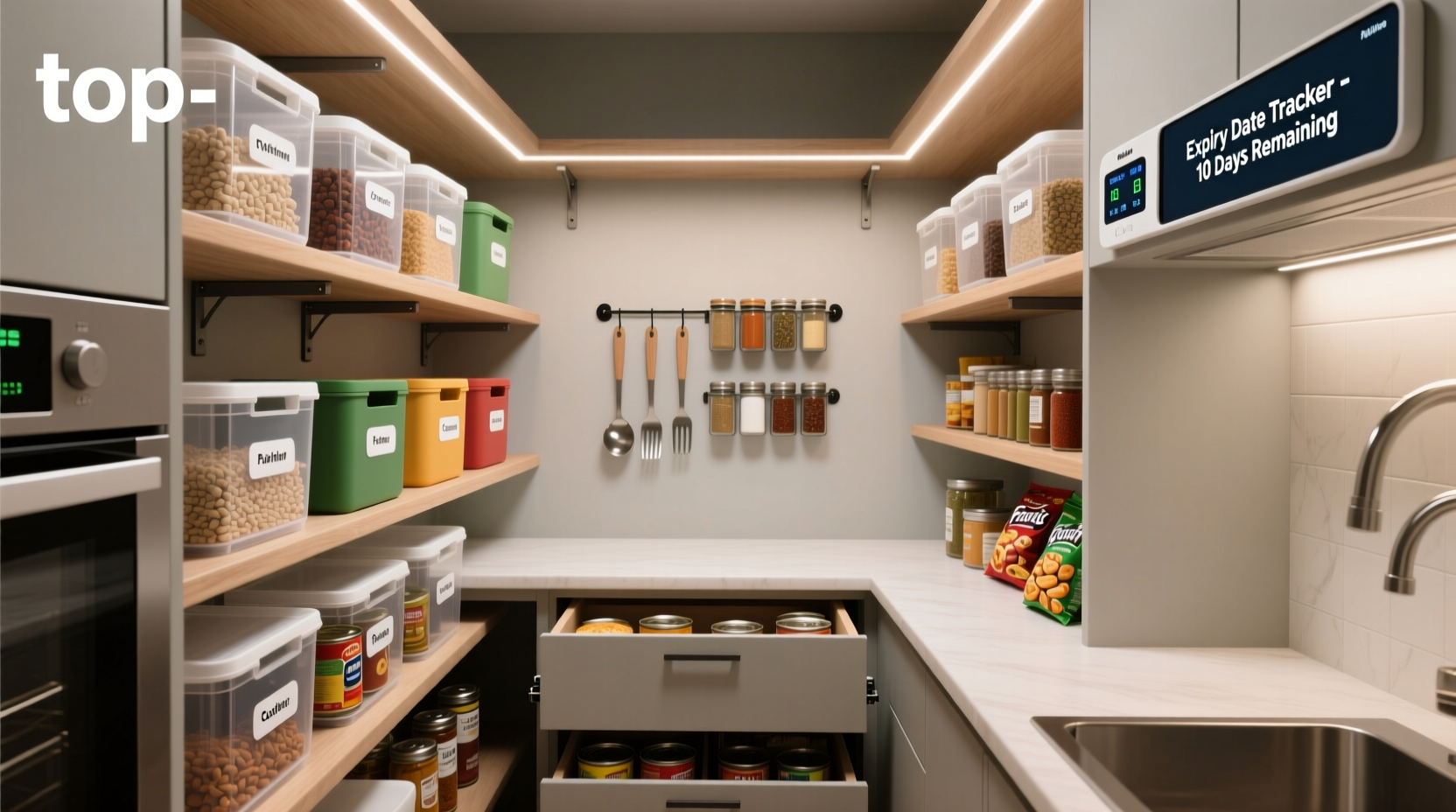 how to organize a small pantry to maximize space and minimize food waste