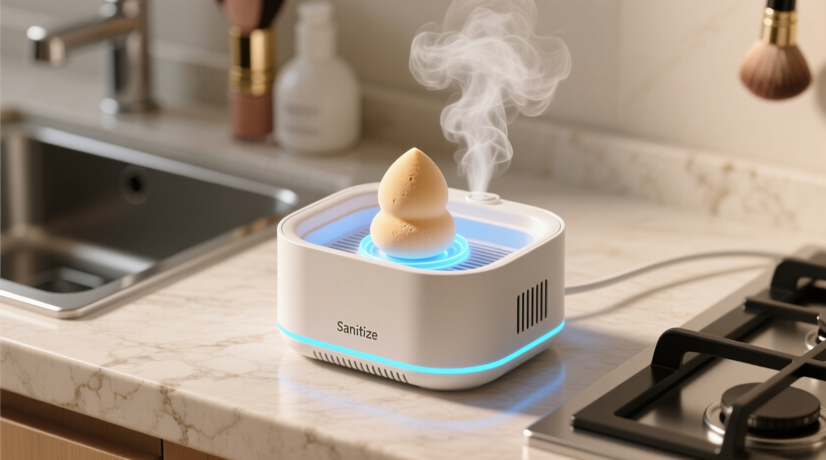 eco friendly cleaning tips steam sanitize makeup sponges