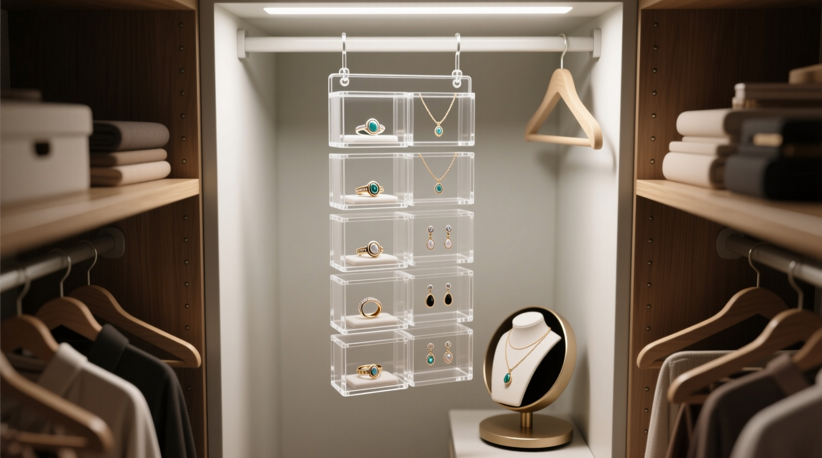 closet organization tips acrylic vs rotating earring stands
