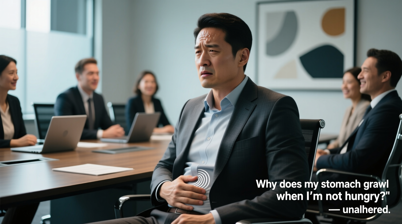 why does my stomach growl during meetings when im not even hungry