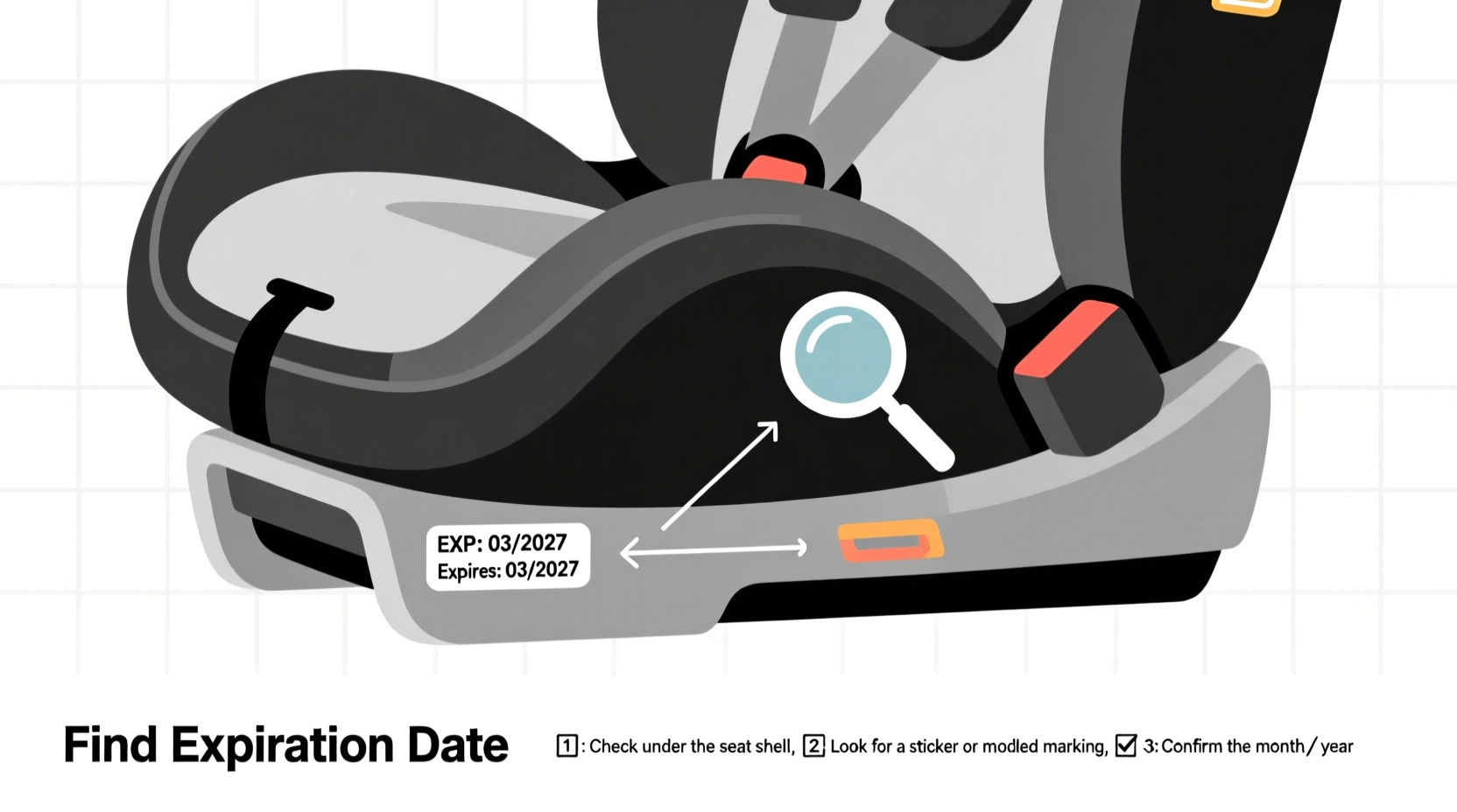 how do you find expiration date on car seat
