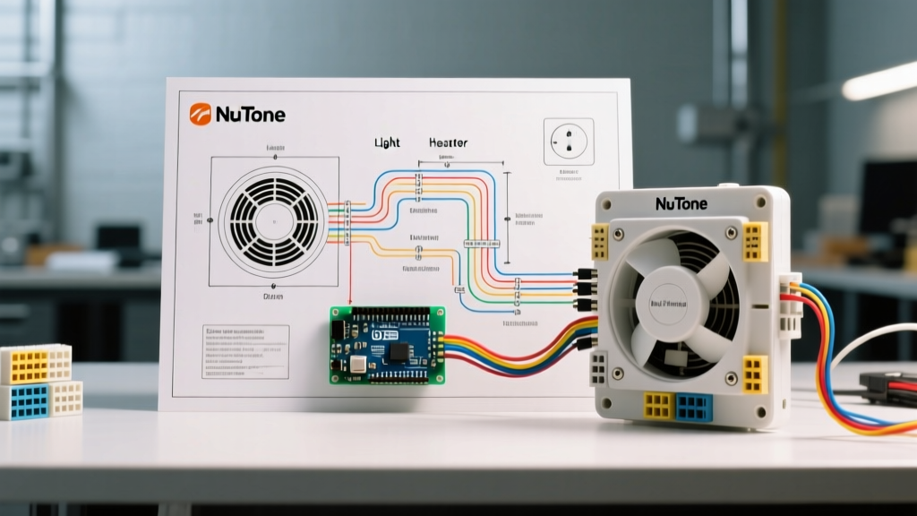 Wiring Diagram for NuTone Bathroom Fan: Light, Heater & Timer