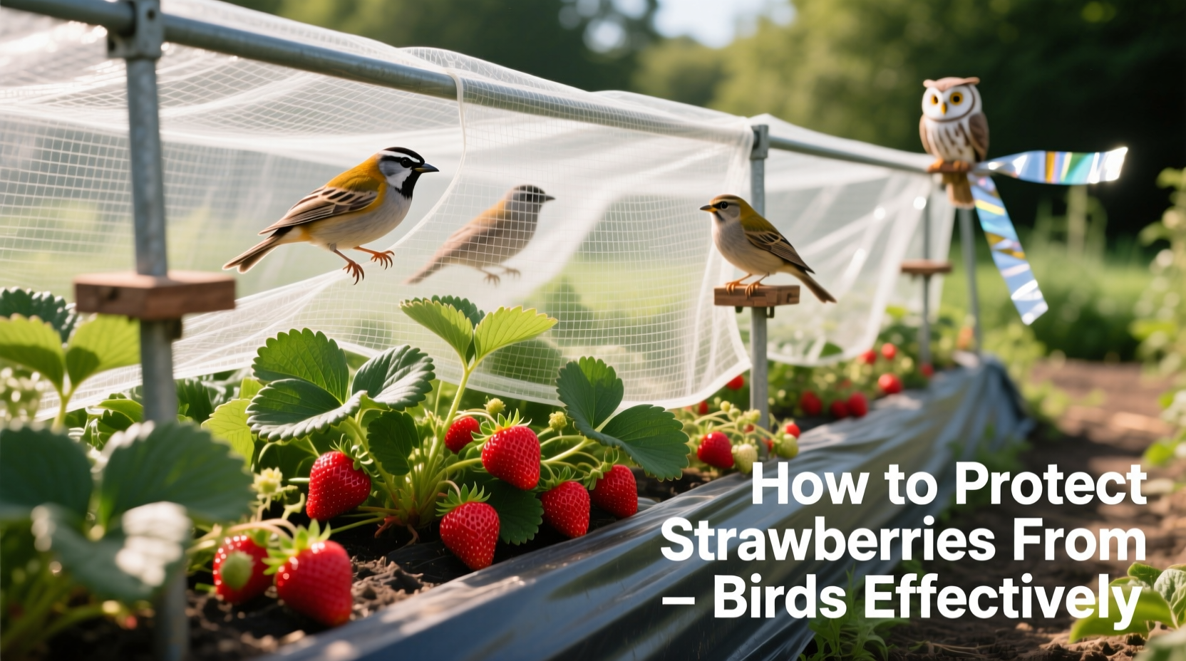 how to protect strawberries from birds
