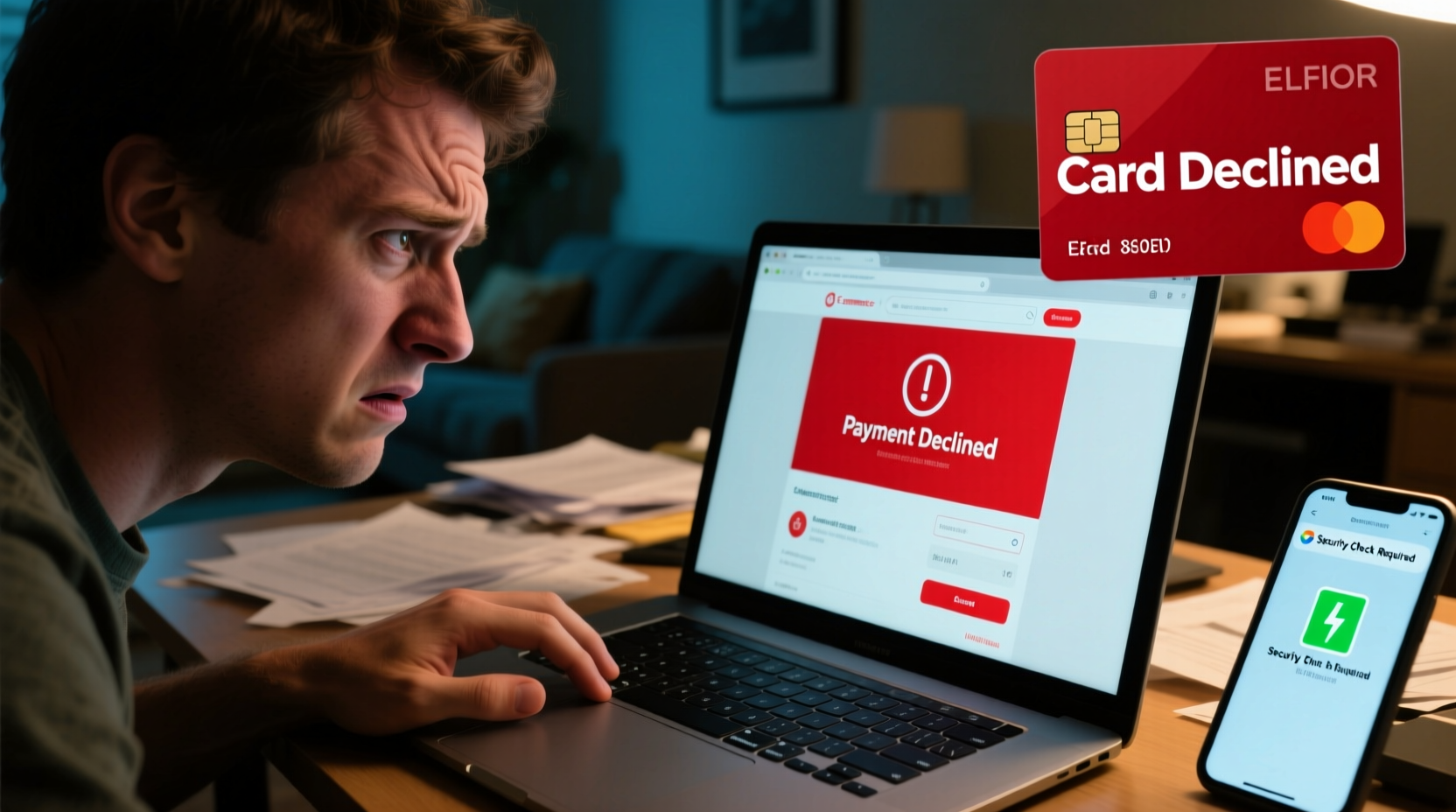 why does my credit card keep getting declined online despite funds