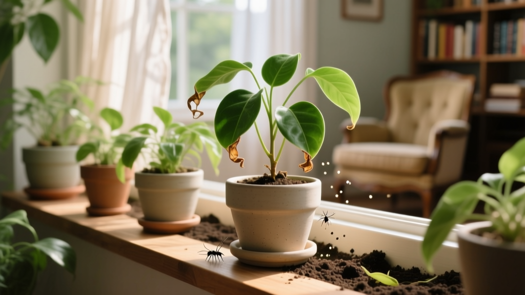 Prevent Gnats on Indoor Plants Dropping Leaves