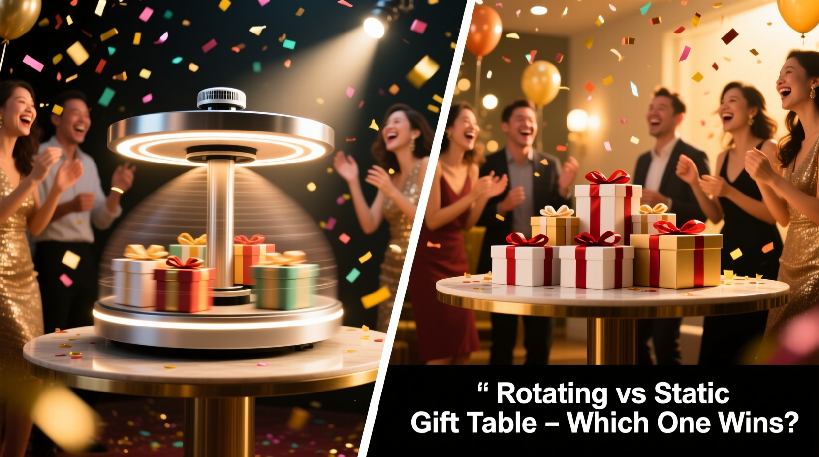 is a rotating gift table better than a static one for parties