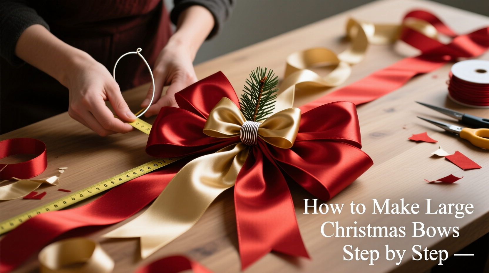 how do you make large christmas bows