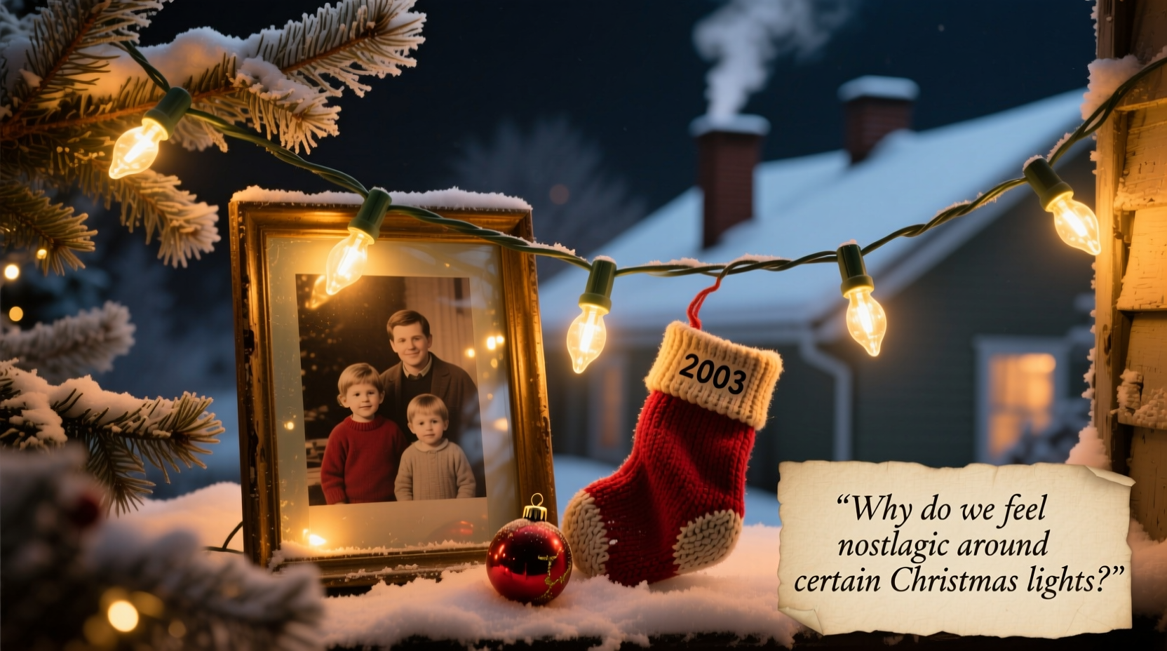 why do people feel nostalgic around certain types of christmas lights
