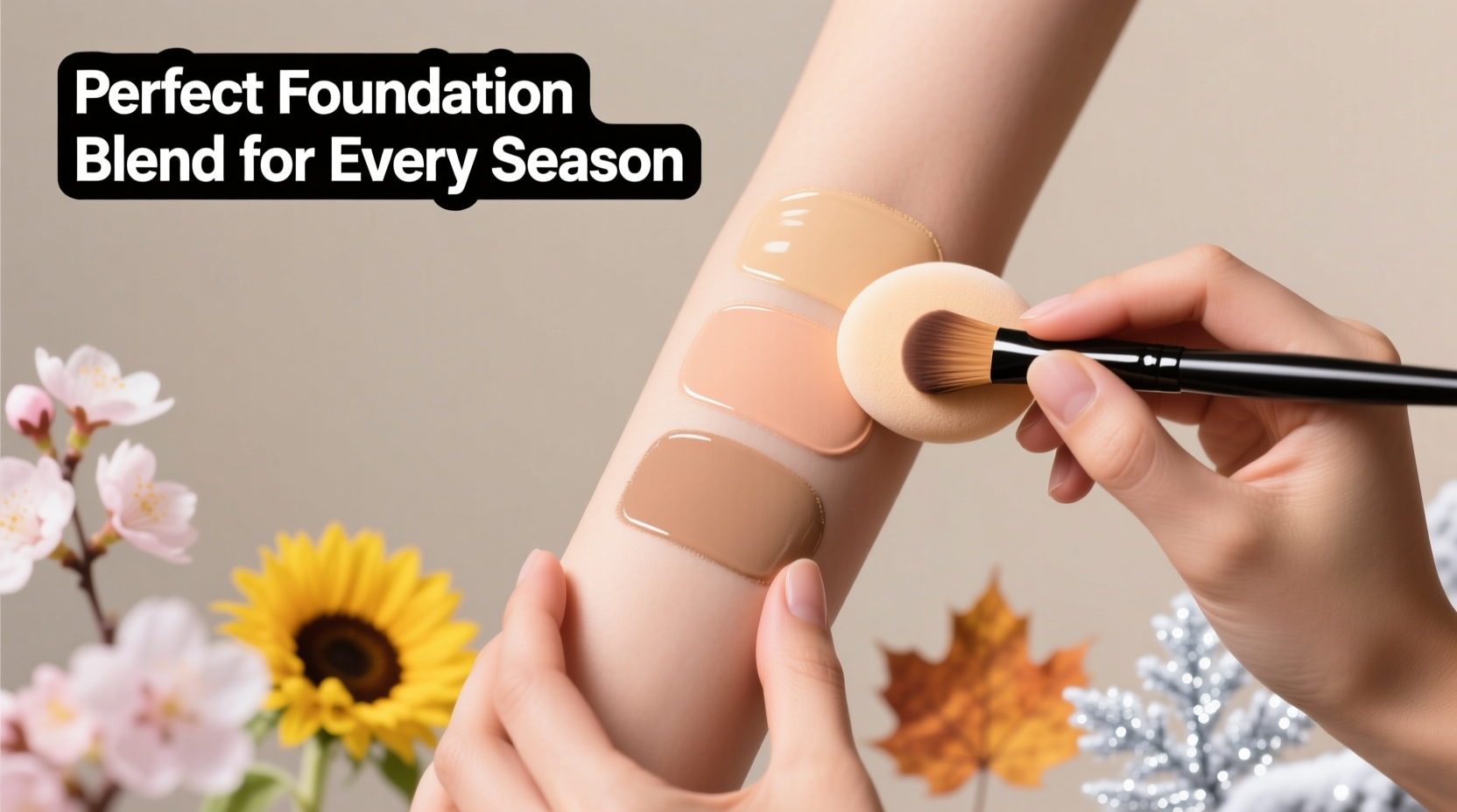 how to blend multiple foundation shades for a perfect match in different seasons