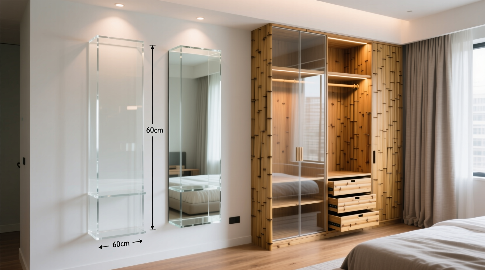 closet organization tips acrylic vs bamboo for narrow cabinets