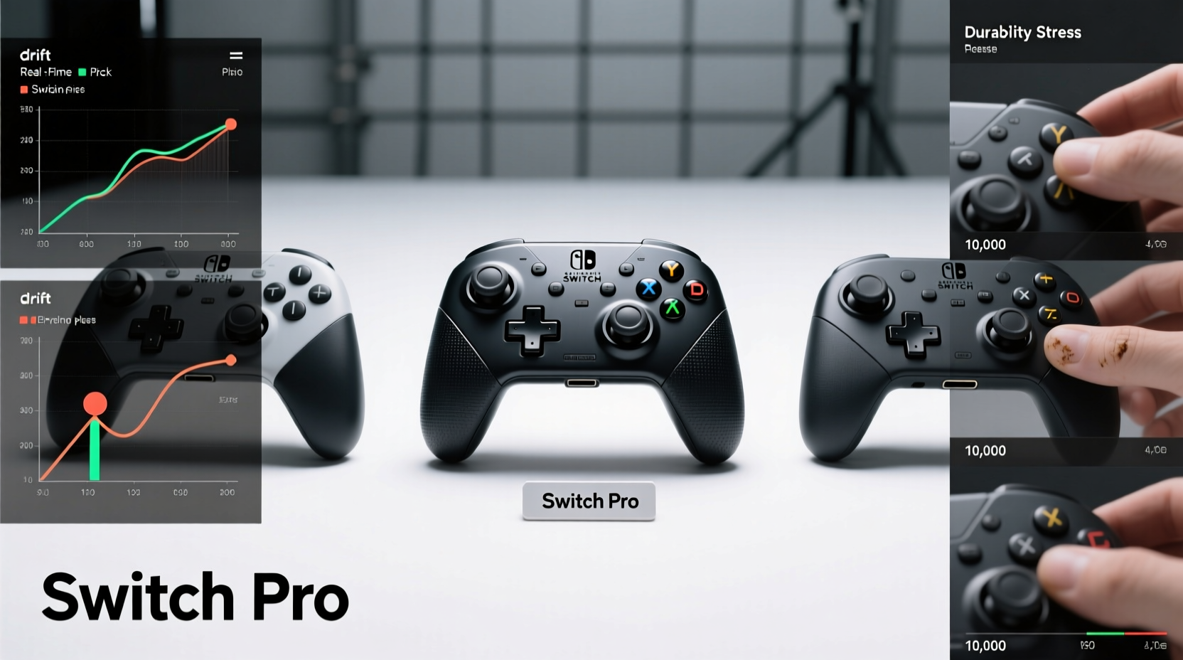 switch pro controller vs third party alternatives durability and drift test