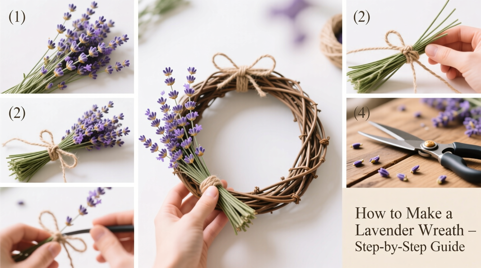 DIY Lavender Wreath in 5 Steps | TheHomeSprouts