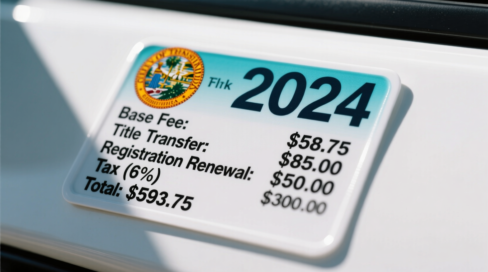 how much is a car tag in florida