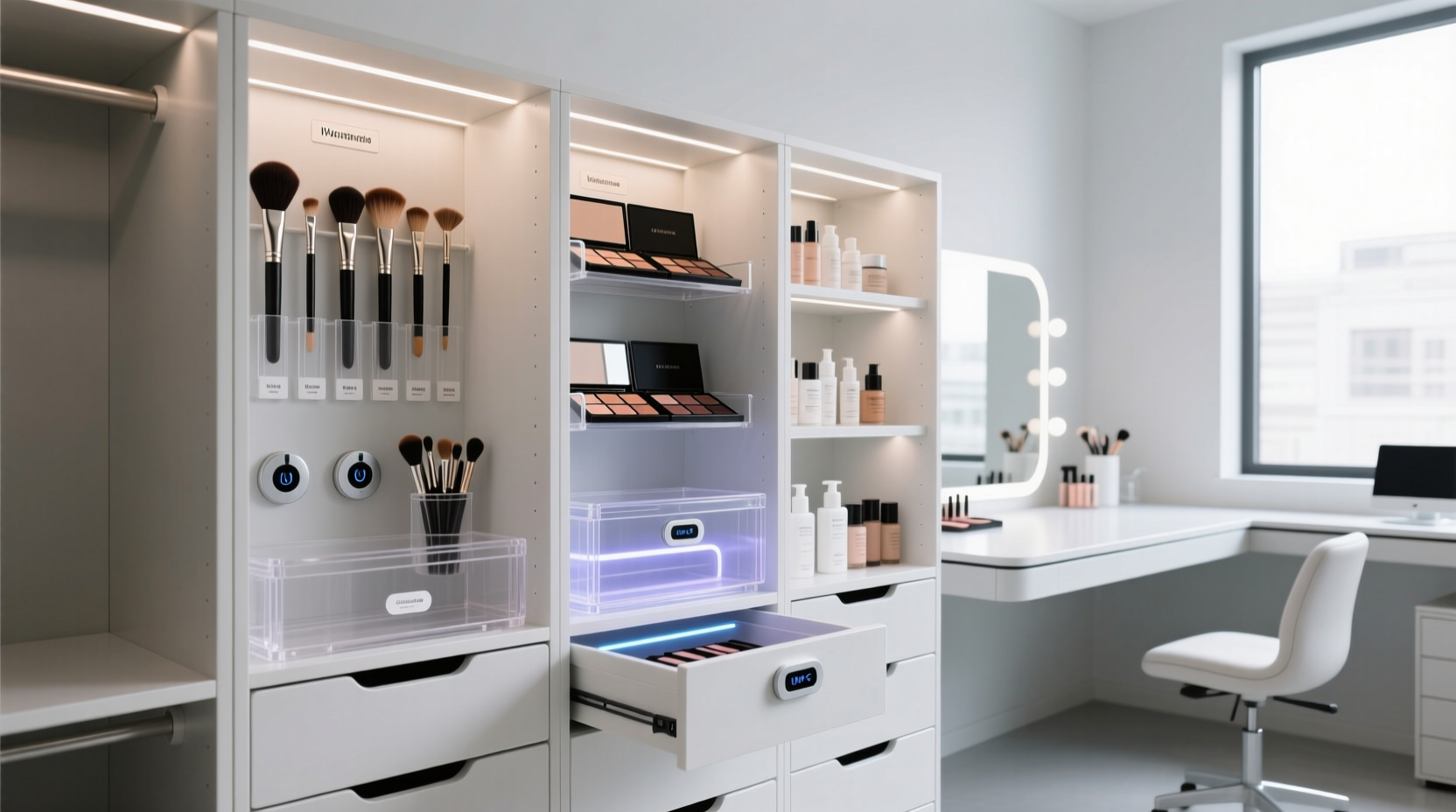 makeup artist closet organization tips