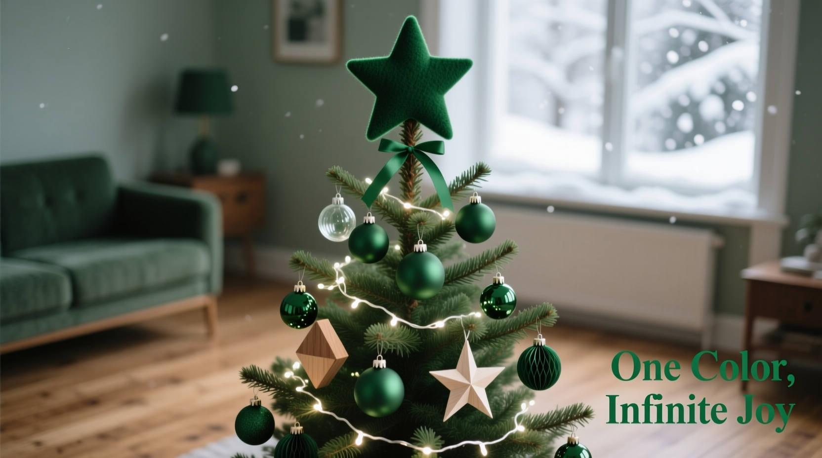 how to style a christmas tree using only one color scheme effectively
