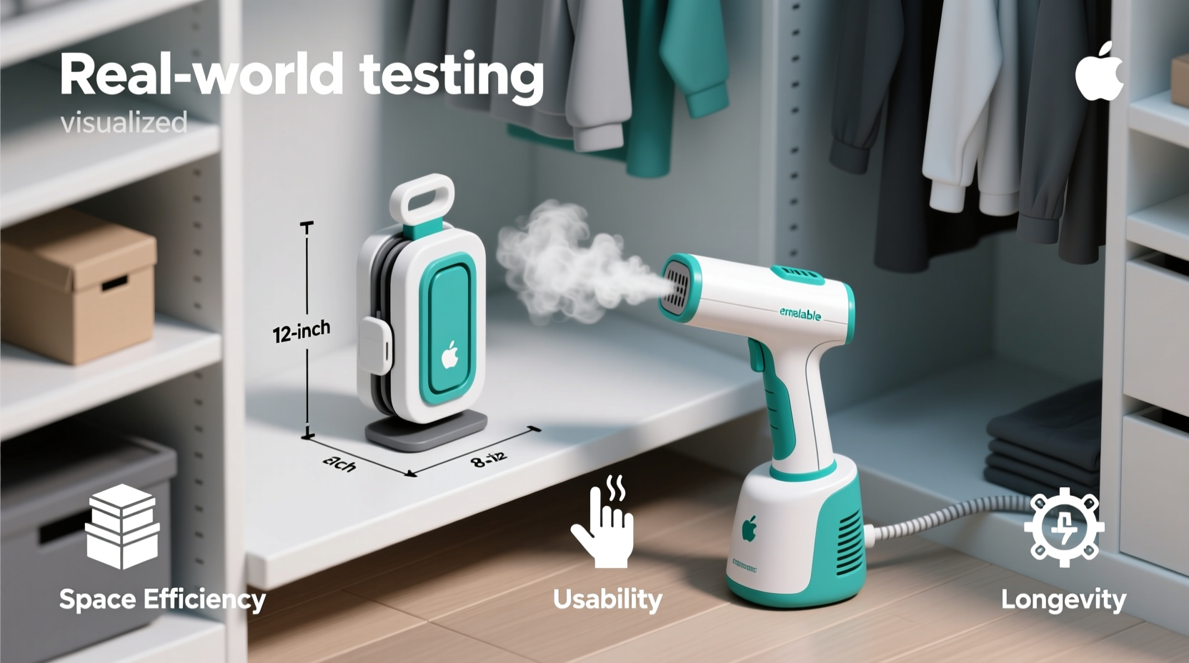 foldable vs handheld steamer for tight closets