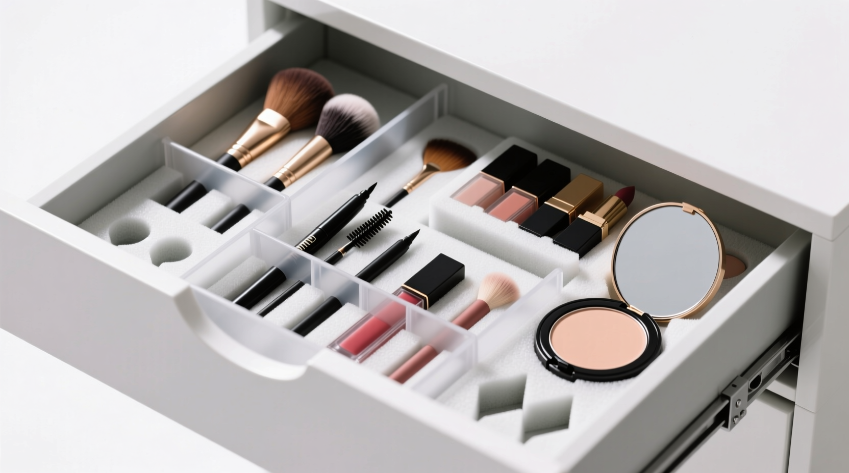 closet organization tips dividers vs foam for beauty tools