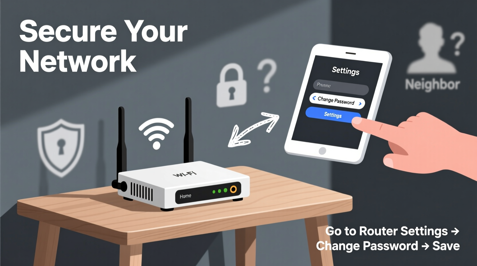 how to make your wifi password private from neighbors easily