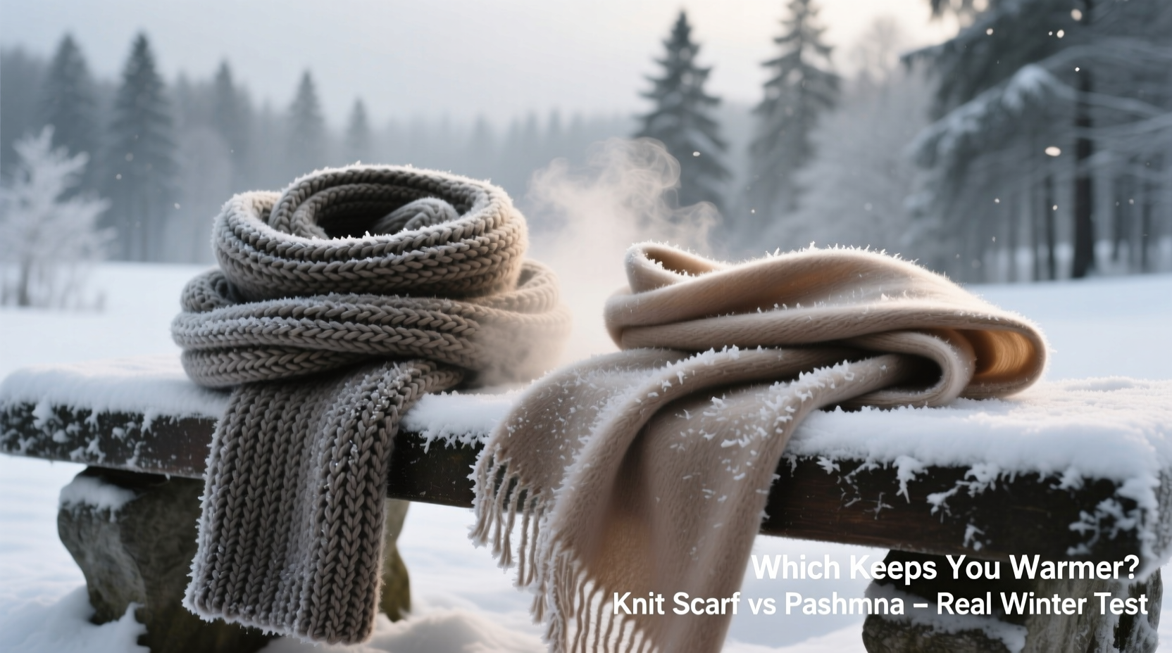 knit scarf vs pashmina which keeps you warmer in freezing temps
