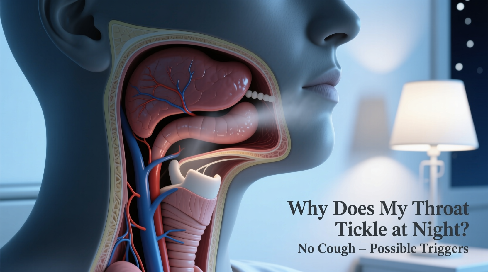 why does my throat tickle at night with no cough possible triggers