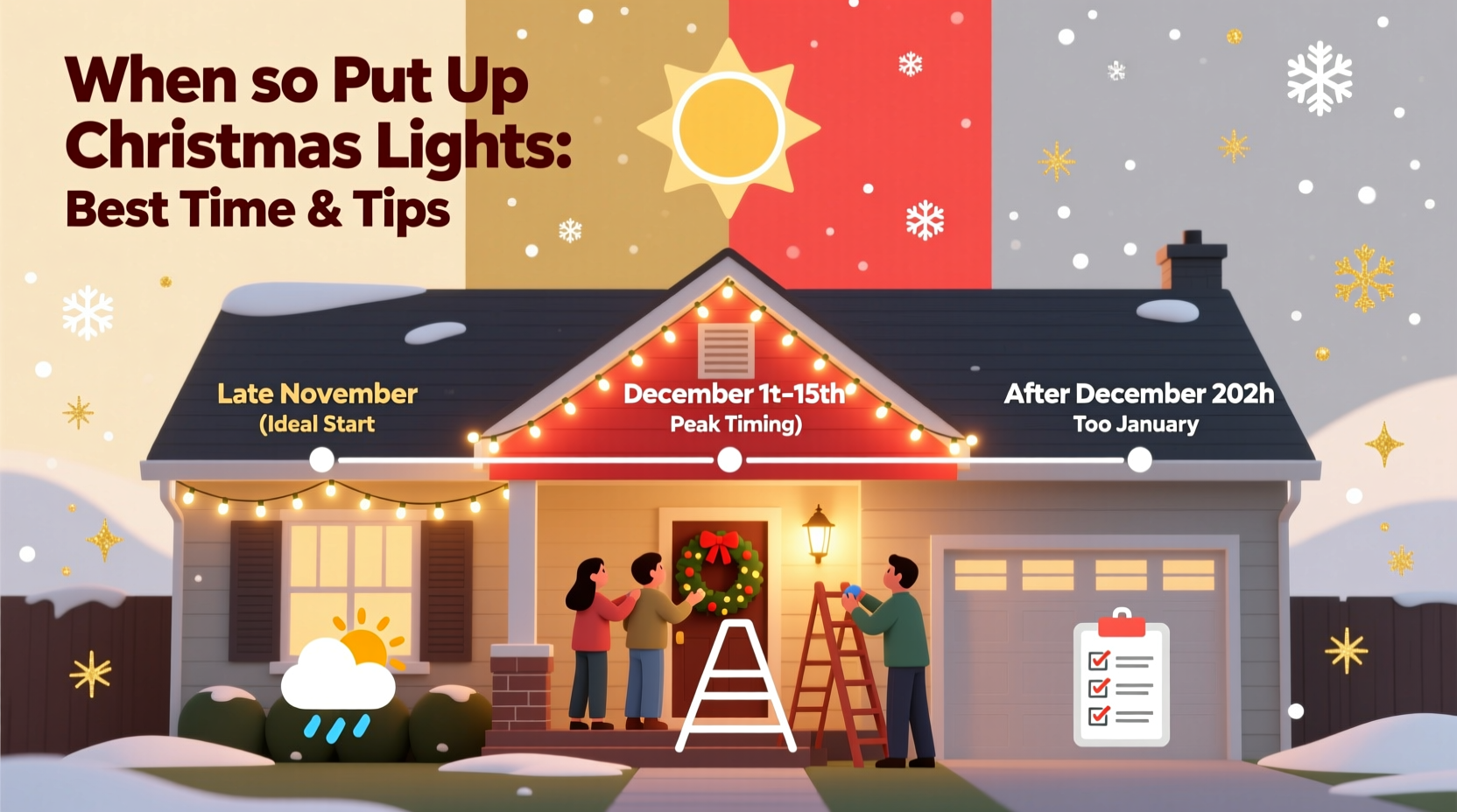 when to put up christmas lights