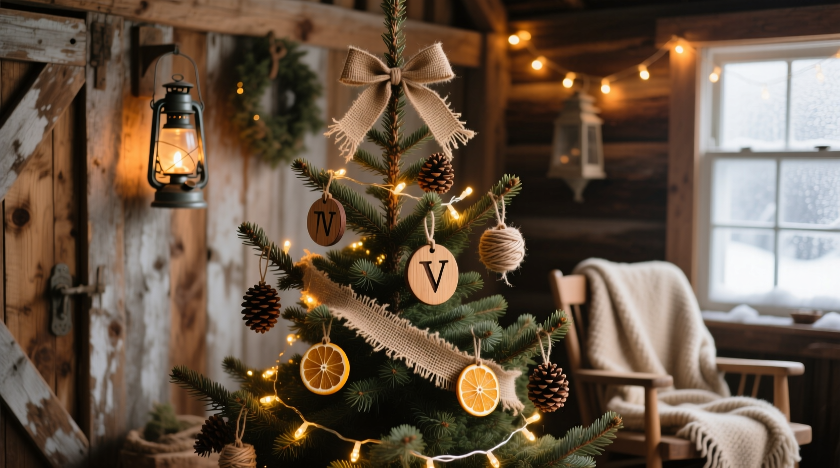 how to create a themed christmas tree like rustic farmhouse or nordic