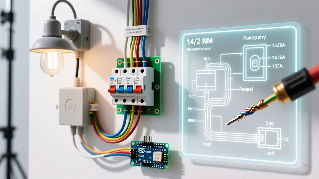 Complete Wiring Diagram for Porch Light and Panel Breaker Setup