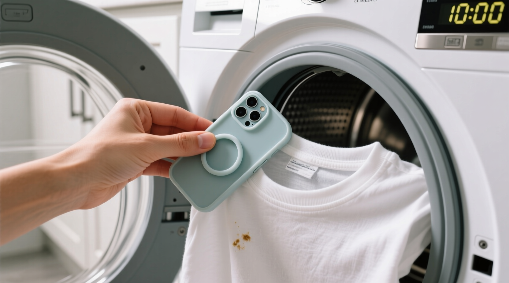 silicone phone grip laundry removal