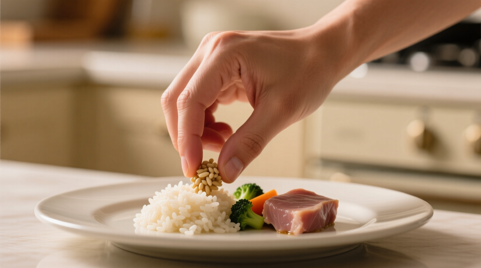 use your hand as a guide to portion control