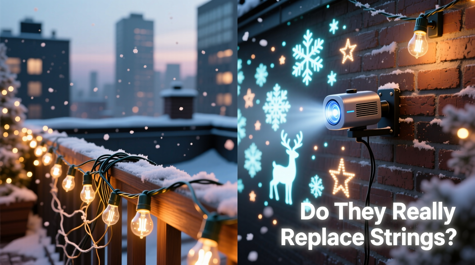 christmas light projectors vs traditional bulb setups do they really replace strings