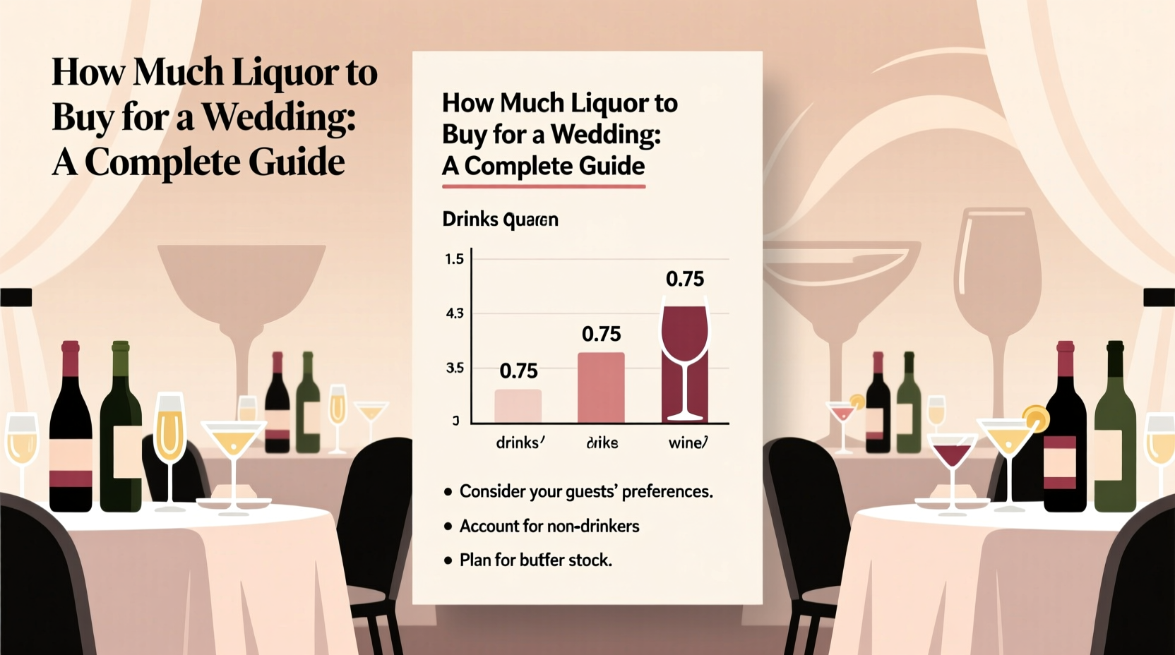how much liquor to buy for a wedding