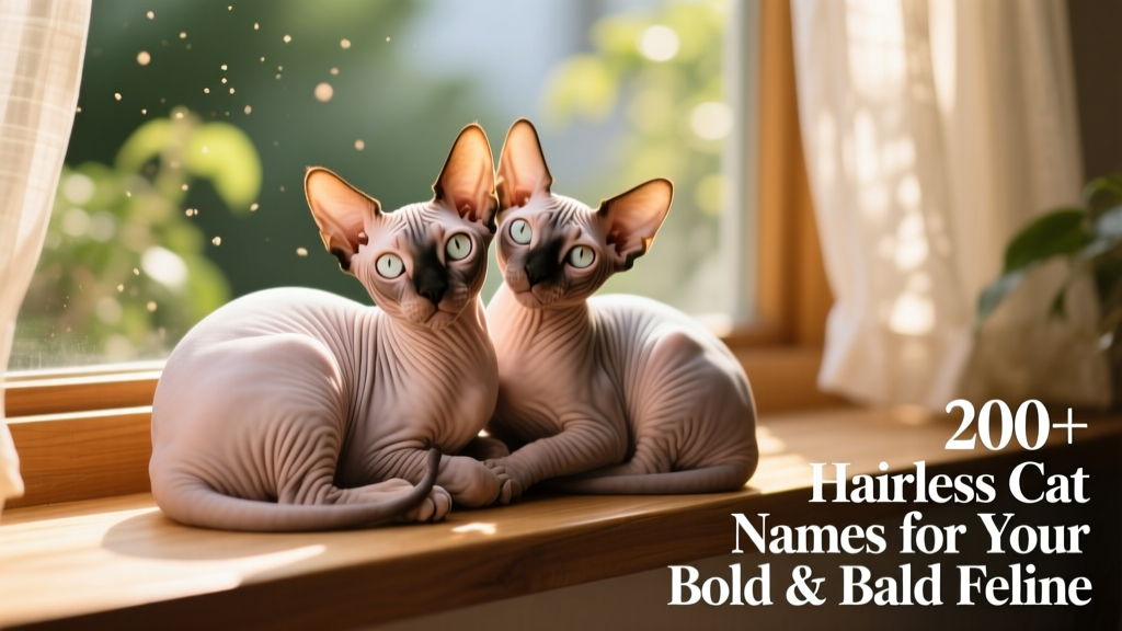 Two playful hairless cats curled together on a sunlit windowsill, showing off their wrinkled skin and alert expressions