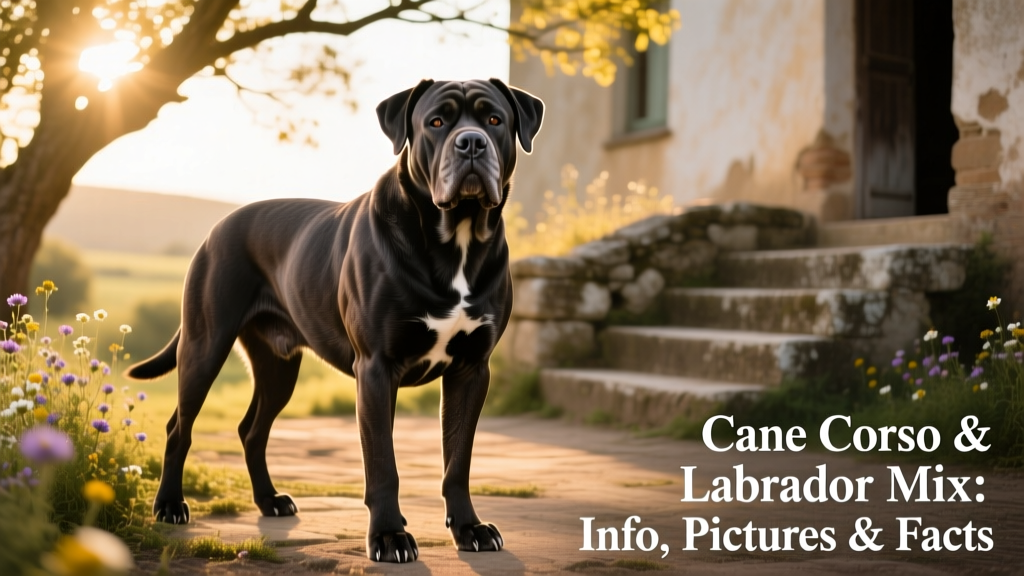 A well-muscled adult Labrador Corso standing confidently outdoors, showcasing its broad chest and alert expression