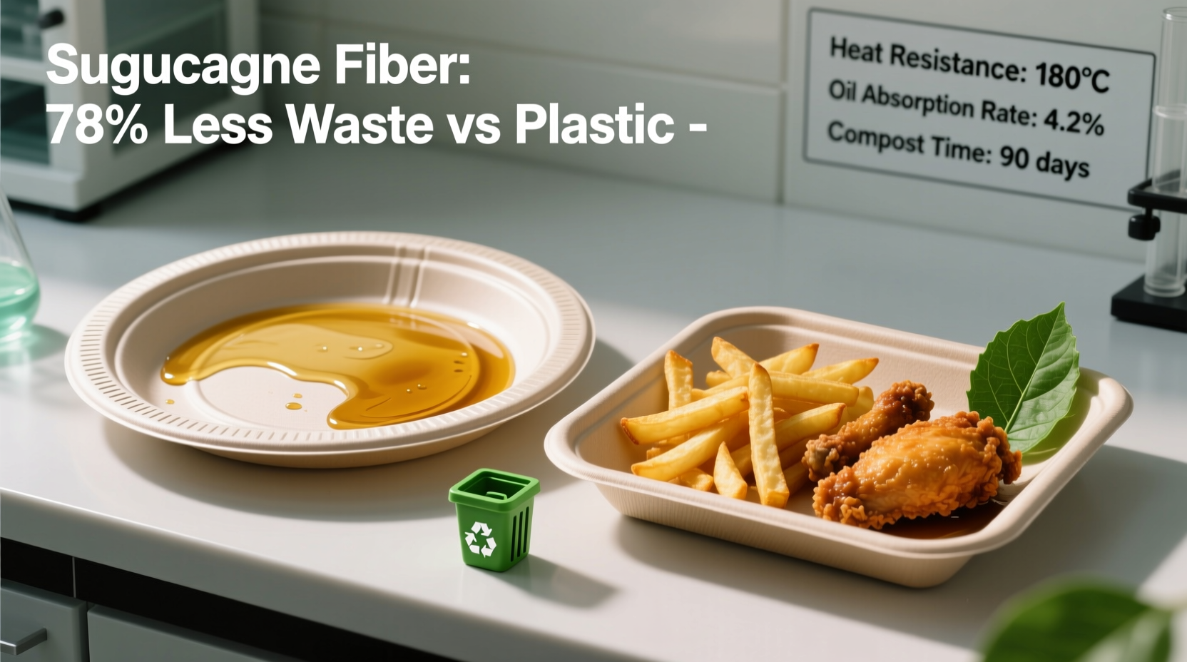 compostable plates vs sugarcane trays greasy food tested
