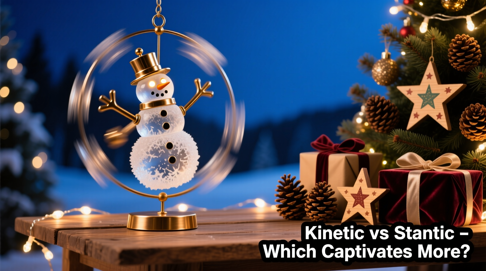 kinetic christmas sculptures vs static decorations which captivates more