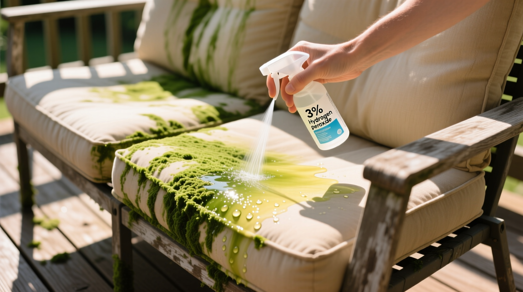 eco friendly algae removal for patio cushions