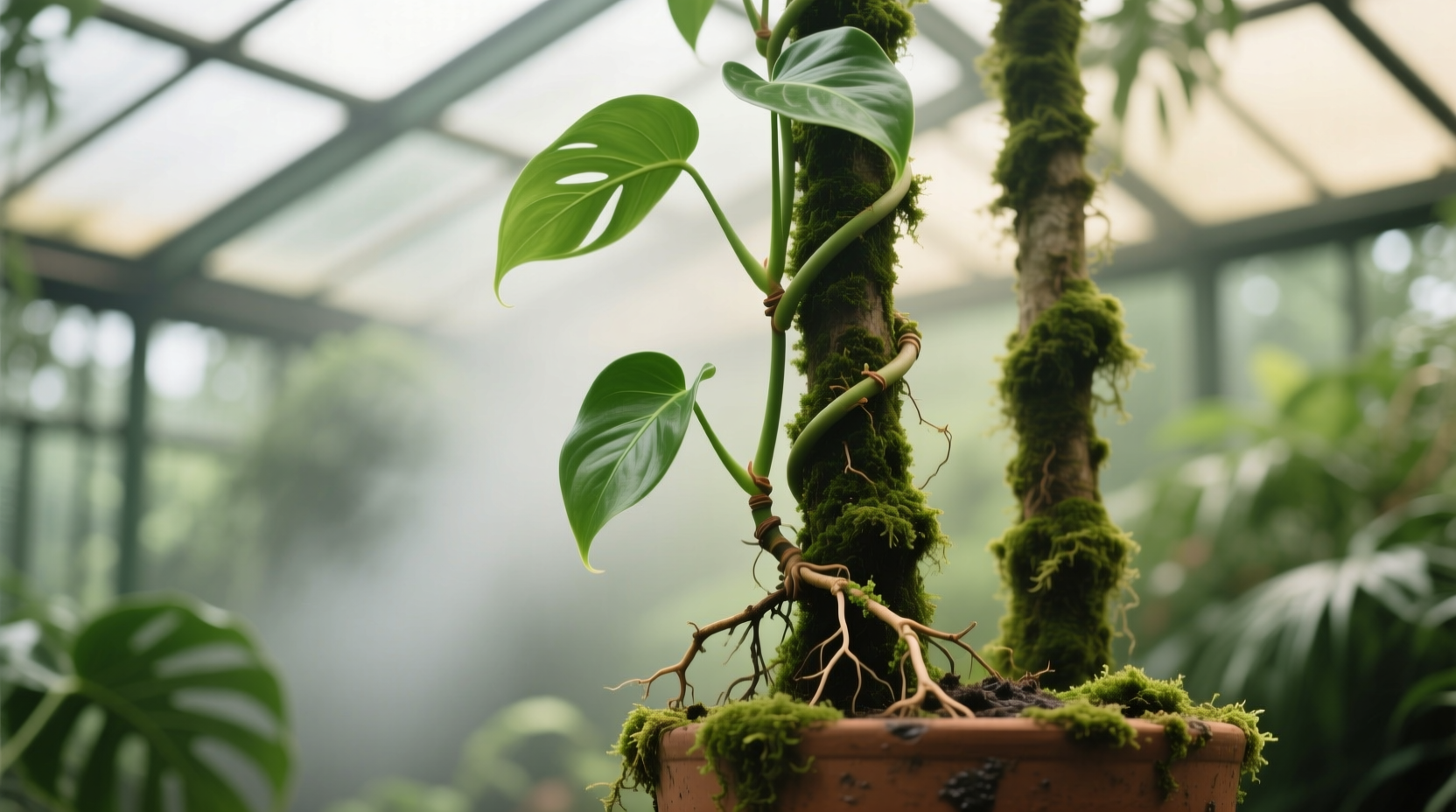 How to Train Climbing Philodendron on a Moss Pole