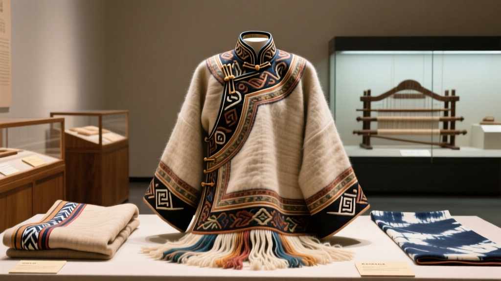 Mongolian Deel Wool Weaving And Embroidery Methods