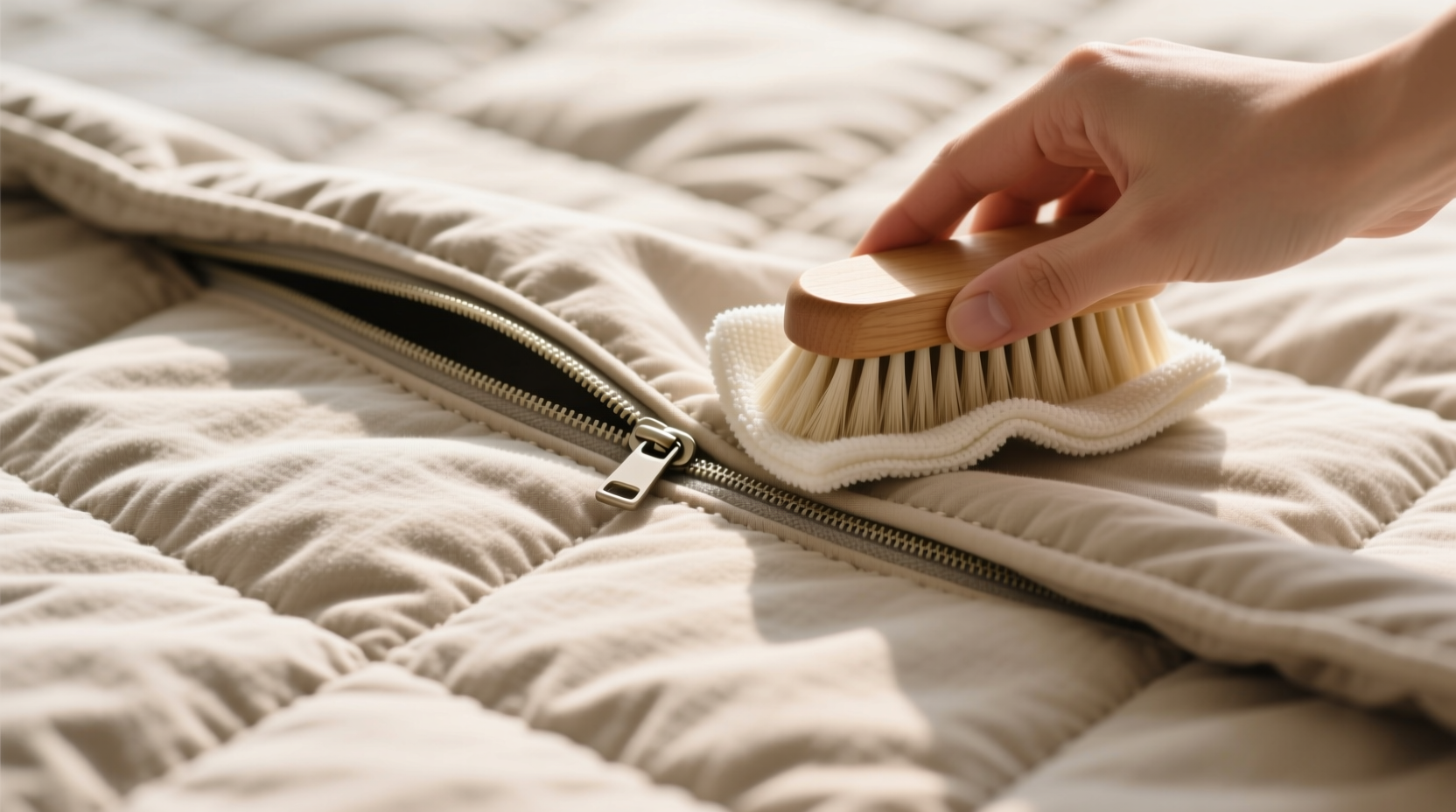how to clean weighted blanket cover without jamming the zipper