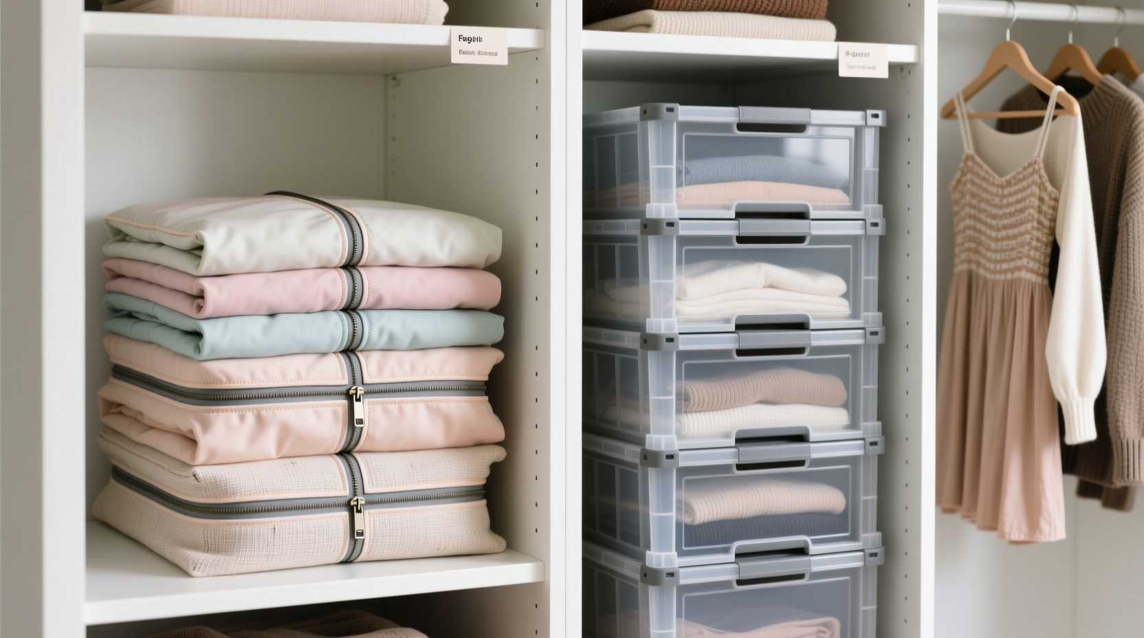 closet organization tips fabric vs plastic drawers