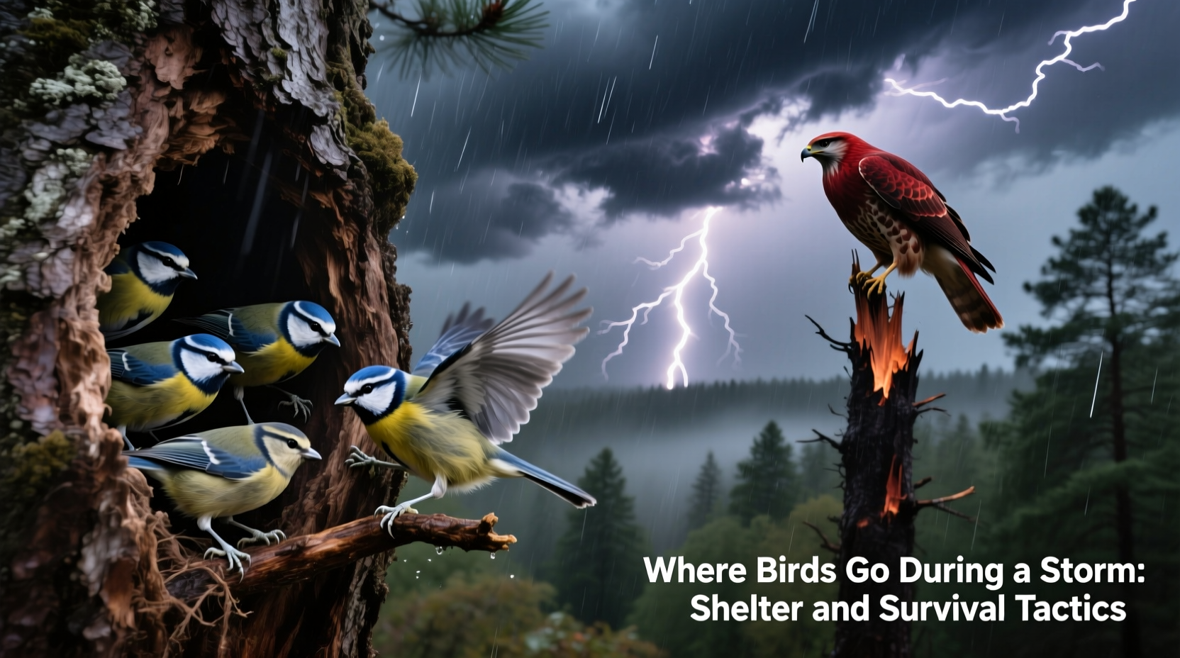where do birds go during a storm