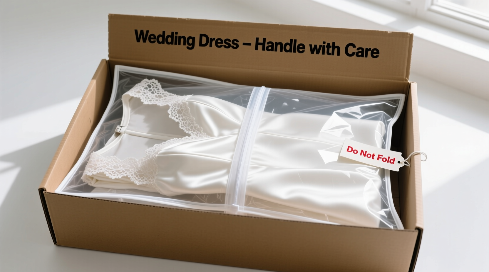 the easiest way to protect a wedding dress when you nee