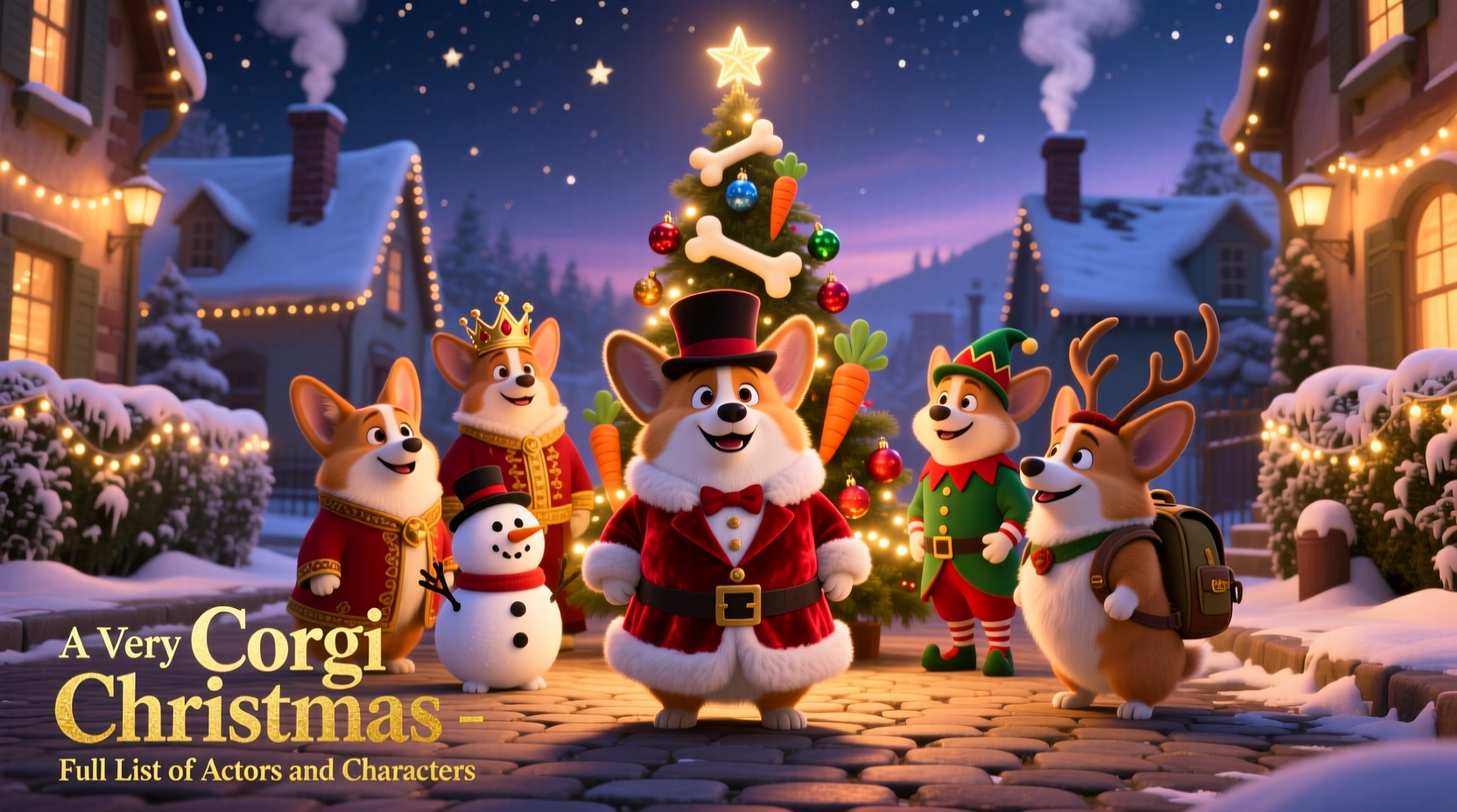a very corgi christmas cast